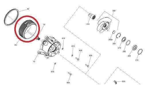 Imagem de Cinta Turbina Jet Ski Sea Spark - 139mm Diametro Menor