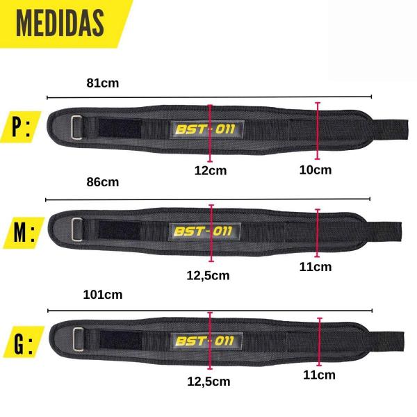 Imagem de Cinto Cinturão para Agachamento Be Stronger Slim - LPO - Cross - Musculação