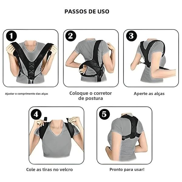 Imagem de Cinto de Correção Postural Respirável - Unissex - Prevenção de Corcunda