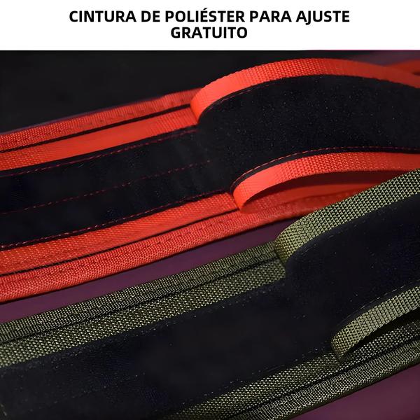 Imagem de Cinto de Levantamento de Peso Ajustável com Trava Rápida - Nylon para Academia (Homens e Mulheres)