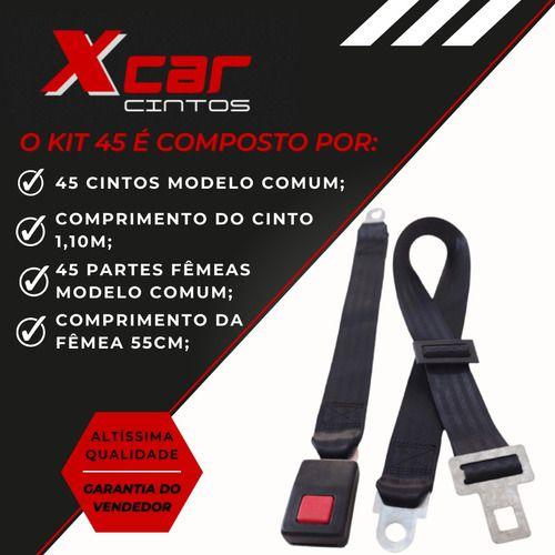 Imagem de Cinto De Segurança 2 Pontas Simples Kit 45 Peças Ônibus Van