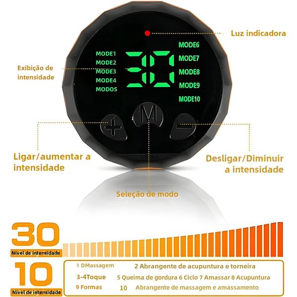 Imagem de Cinto de Tonificação Abdominal Eletrônico Portátil - Estimulador Muscular e Massageador