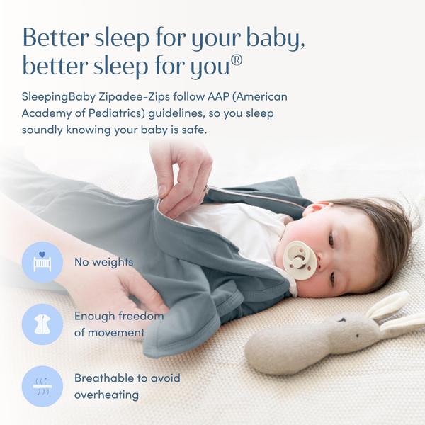 Imagem de Cinto de transição SleepingBaby com zíper e zíper clássico cinza 6-12M