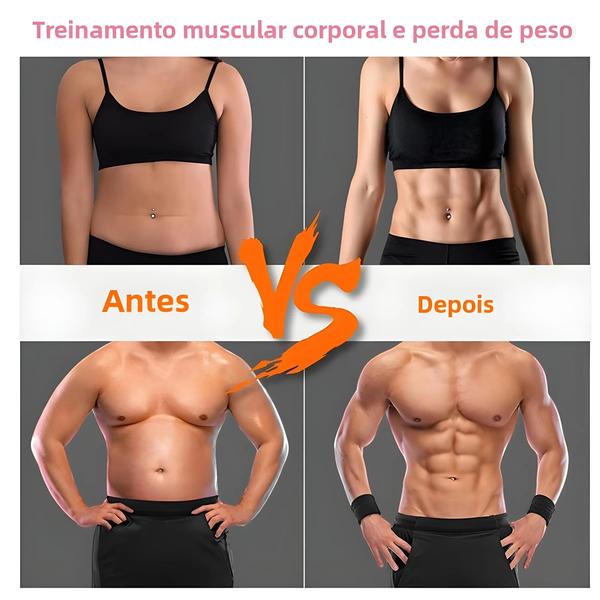 Imagem de Cinto EMS para Estimulação Muscular Abdominal - Emagrecimento e Fortalecimento Muscular