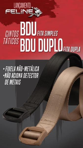 Cinto Tático Bdu Simples Feline (fita Única) - Cores Coyote e Preto Imagem de Cinto Tático Bdu Simples Feline (fita Única) - Cores Coyote e Preto