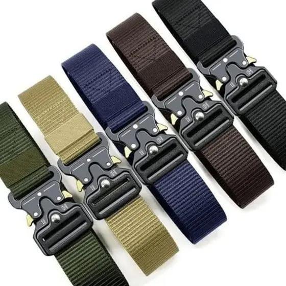 Imagem de Cinto Tático Engate Rápido Estilo Militar Masculina Feminino com Fivela de Metal  1439-1