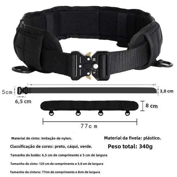 Cinto Tático Masculino Multifuncional - Nylon de Alta Qualidade para Esportes ao Ar Livre Imagem de Cinto Tático Masculino Multifuncional - Nylon de Alta Qualidade para Esportes ao Ar Livre