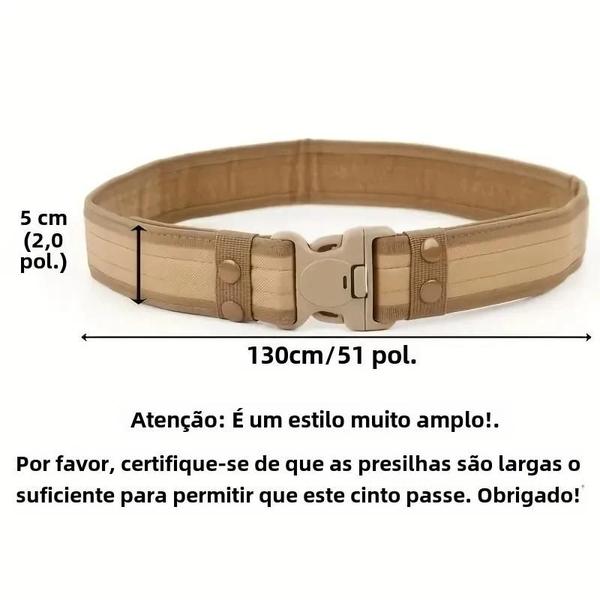 Imagem de Cinto Tático Militar Masculino - Nylon Oxford Resistente para Montanhismo e Trabalho ao Ar Livre