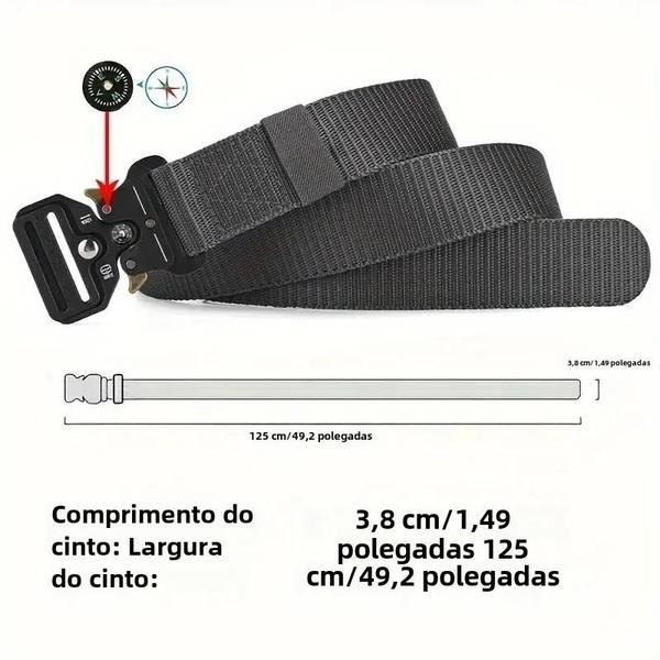 Imagem de Cinto Tático Multifuncional Masculino - Lona e Nylon de Alta Qualidade