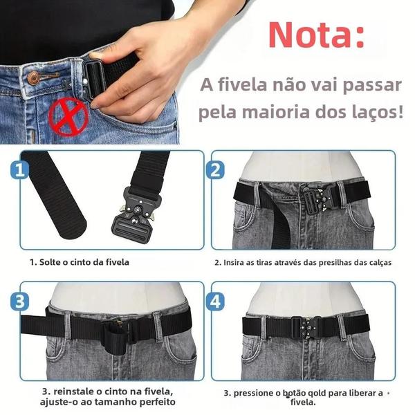 Imagem de Cinto Tático Multifuncional Masculino - Lona e Nylon de Alta Qualidade