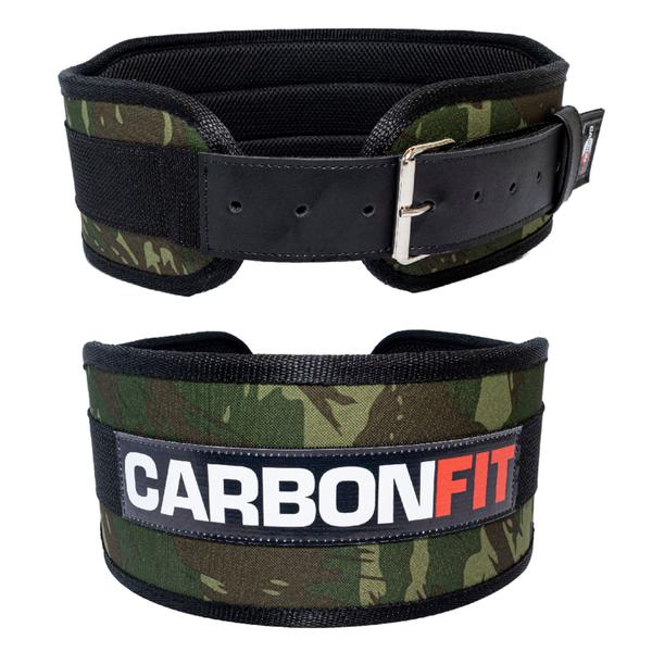 Imagem de Cinturão Preto Verde Militar fivela Carbonfit