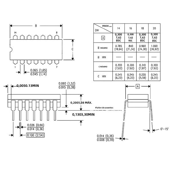 Imagem de Circuitos Integrados Lógicos SN74LS - Kit com 10 Peças (SN74LS02N, SN74LS04N, SN74LS08N)