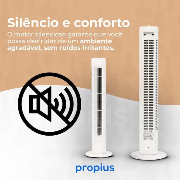 Imagem de Circulador De Ar 110v / 220v Turbo Silêncio Premium Torre Potente Oscilação Horizontal Residencial Quarto Refrescante