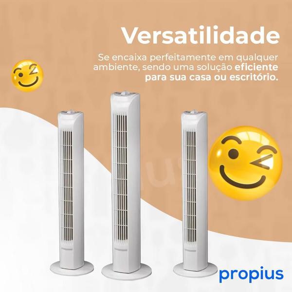 Imagem de Circulador De Ar 110v / 220v Turbo Silencioso Premium De Coluna Potente Casa Residencial Quarto Refrescante