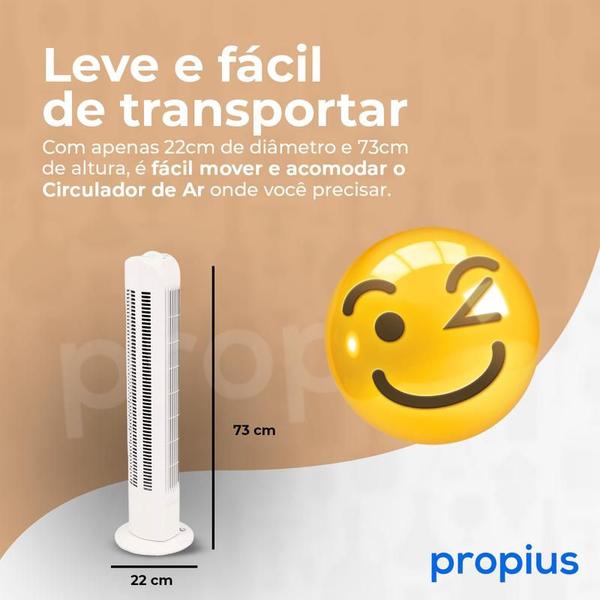 Imagem de Circulador De Ar 110v Ventilador Turbo Silencioso Premium De Coluna Portátil Torre Casa Refrescante