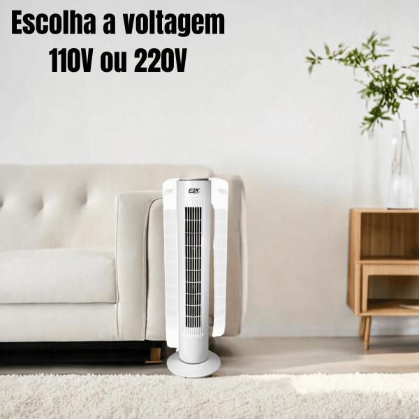 Imagem de Circulador De Ar De Coluna Ventilador 60 Hz - Opções de 127 ou 220v - Silencioso e Potente 