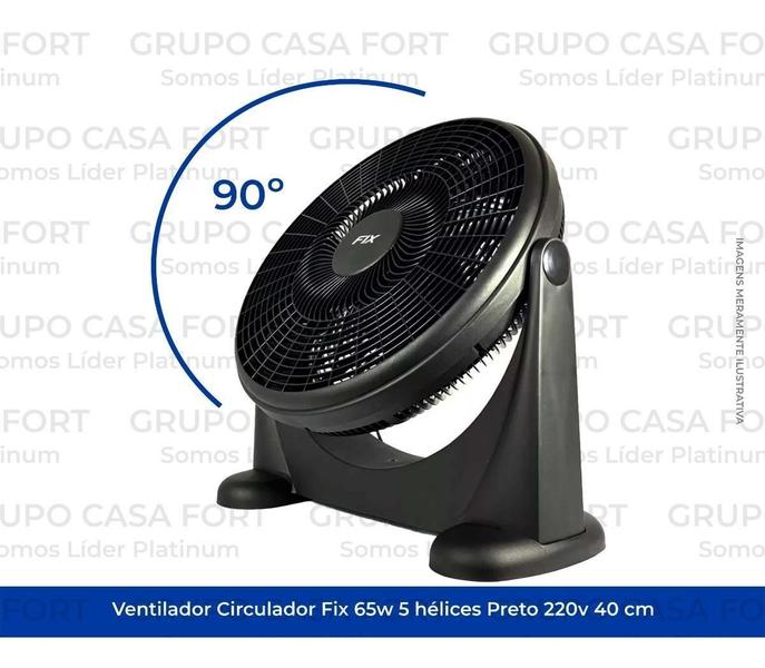 Imagem de Circulador De Ar Fix 45Cm 65W Ventilador Ângulo De 90º