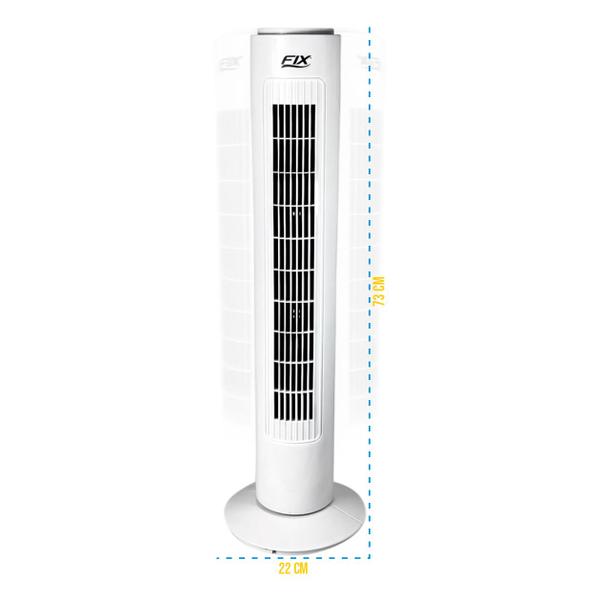 Imagem de Circulador de Ar Vertical Regulável 3 Velocidades Ventilador Turbo Silencioso Oscilante Potente Econômico - Fix