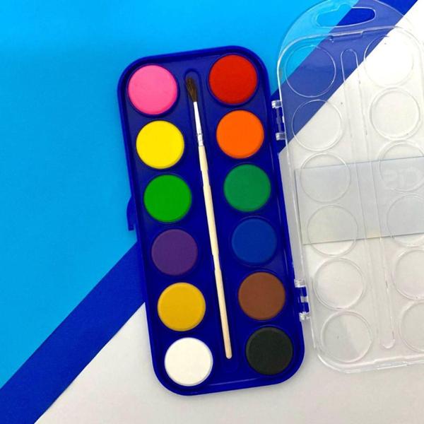 Cis aquarela estojo c/ 12 cores multicolor Imagem de Cis aquarela estojo c/ 12 cores multicolor