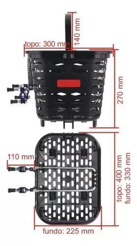 Imagem de Cistella Cesta Cestinha Dianteira Para Bicicletas Bike Kalf