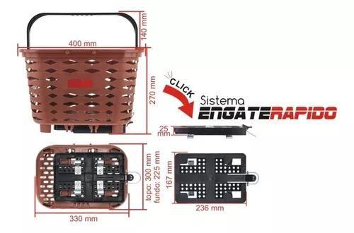 Imagem de Cistella Cesta Traseira Para Bicicletas Bike Kalf