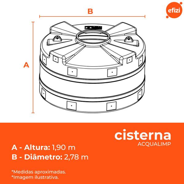 Imagem de Cisterna 10.000 Litros  Polietileno Fibromar