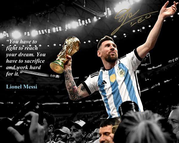 Imagem de Citação motivacional do pôster Ikonic Fotohaus Lionel Messi