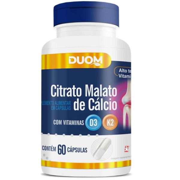 Imagem de Citrato Malato De Cálcio Vitaminas D K 60 Cápsulas - Duom