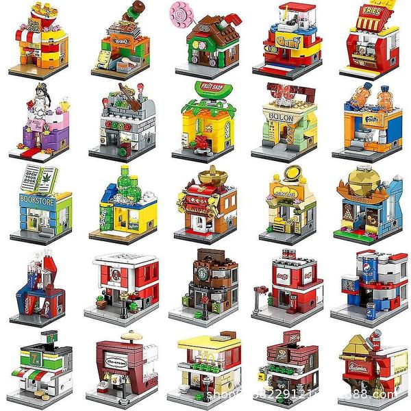 City Street Fanta Loja Building Block Modelo Mini Street Vie - Shimu Yequyasu - ESG Imagem de City Street Fanta Loja Building Block Modelo Mini Street Vie
