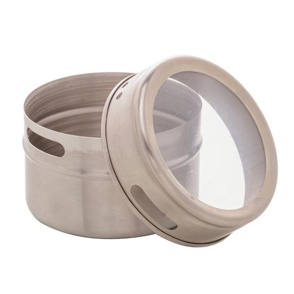 Cj 04 Porta temperos em Aço Inox C/ Suporte Imantado - Lyor Imagem de Cj 04 Porta temperos em Aço Inox C/ Suporte Imantado - Lyor