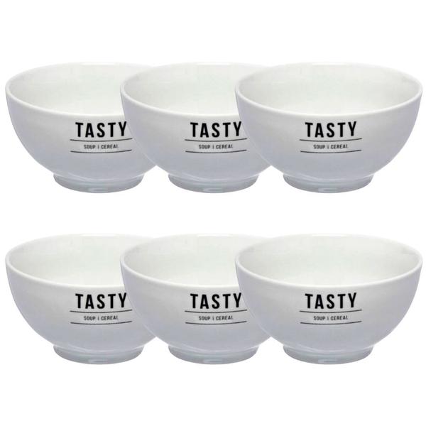 Imagem de Cj 06 Bowls Manhattan em Porcelana Branca 12,5x12,5x6cm 440ml