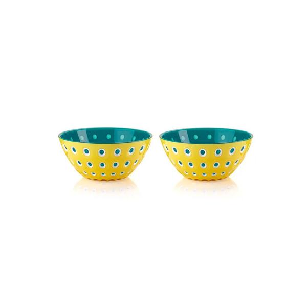 Imagem de Cj De 2 Bowls 12Cm Em Acrilico Amarelo/Água marinha - Le Murrine - Guzzini