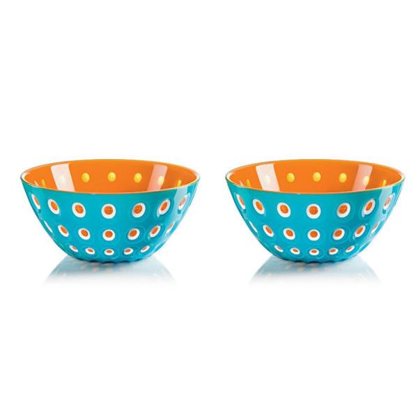 Cj de 2 bowls 12cm em acrilico laranja le murrine - guzzini Imagem de Cj de 2 bowls 12cm em acrilico laranja le murrine - guzzini