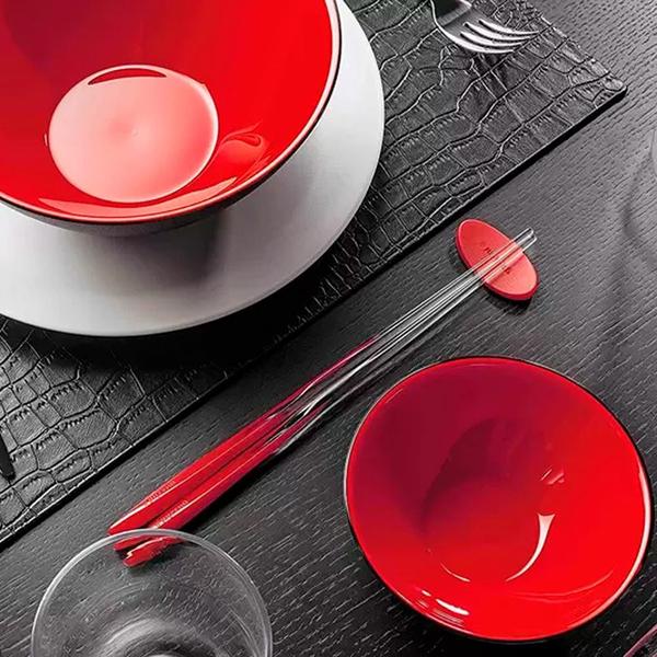 Imagem de Cj De 2 Bowls 12Cm Em Acrilico Preto/Vermelho My Fusion - Guzzini