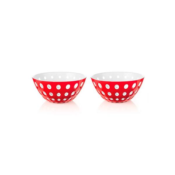 Imagem de Cj De 2 Bowls 12Cm Em Acrilico Vermelho/Branco - Le Murrine - Guzzini