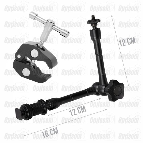 Clamp Garra Braçadeira Com Braço Articulado Magic Arm 11" Para Monitor Led Microfone - greika Imagem de Clamp Garra Braçadeira Com Braço Articulado Magic Arm 11" Para Monitor Led Microfone