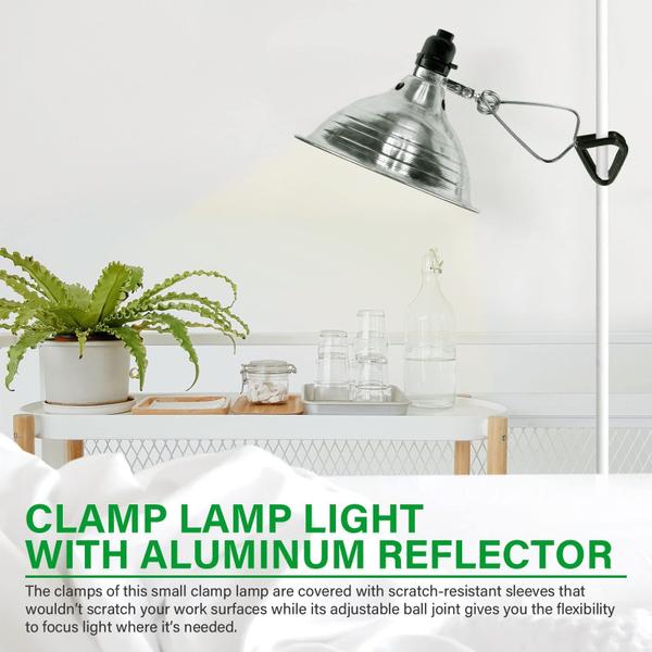 Imagem de Clamp Lamp Light Simple Deluxe 150W com refletor de 8,5 polegadas