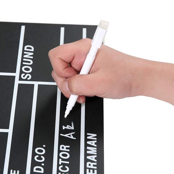 Imagem de Clapper Board Hollywood Film Movie de madeira 30x27,2 cm com caneta