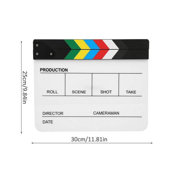 Imagem de Clapperboard Cyrank Movie Directors 30x25cm Acrílico