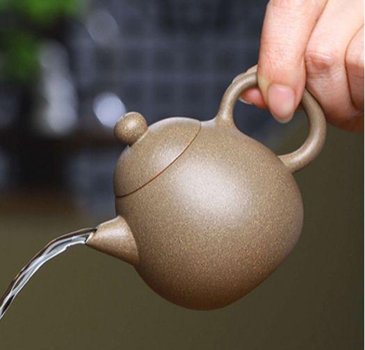 Imagem de Clássico chá de argila roxa pote de minério cru seção lama dragon ovo bule doméstico Zisha Filter Kettle Tea Set Acessórios Bules