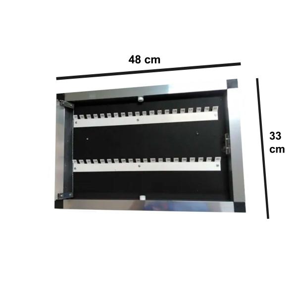 Imagem de Claviculário Organizador Chaves P/ 40 Chaves + 40 Chaveiros