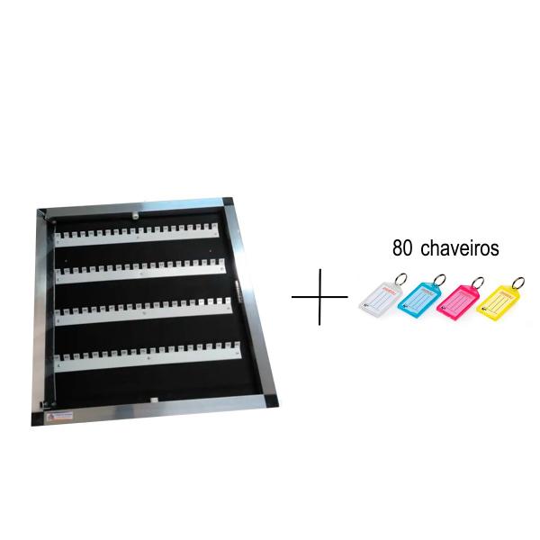 Imagem de Claviculario Organizador Chaves P/ 80 Chaves + 80 Chaveiros