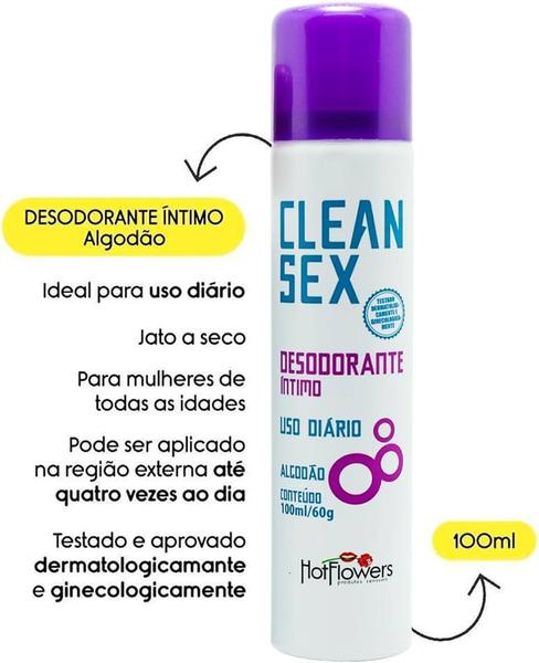 Imagem de Clean S3x - Desodorante Int1mo - Aeros0l  - Kit c/ 10un