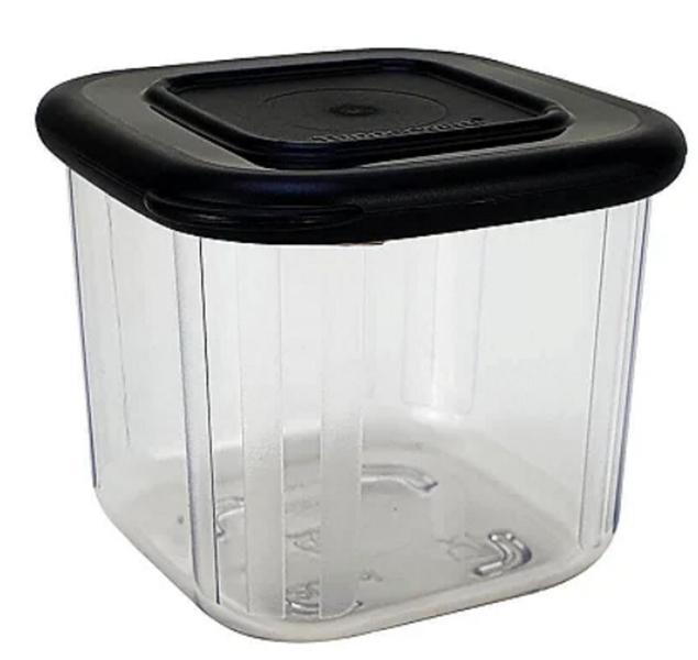 Imagem de Clear Mate Quadrado 205ml Transparente tampa Preta (Policarbonato) Tupperware