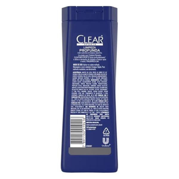 Imagem de Clear Men Sport - Shampoo Anticaspa com Carvão Ativado 200ml