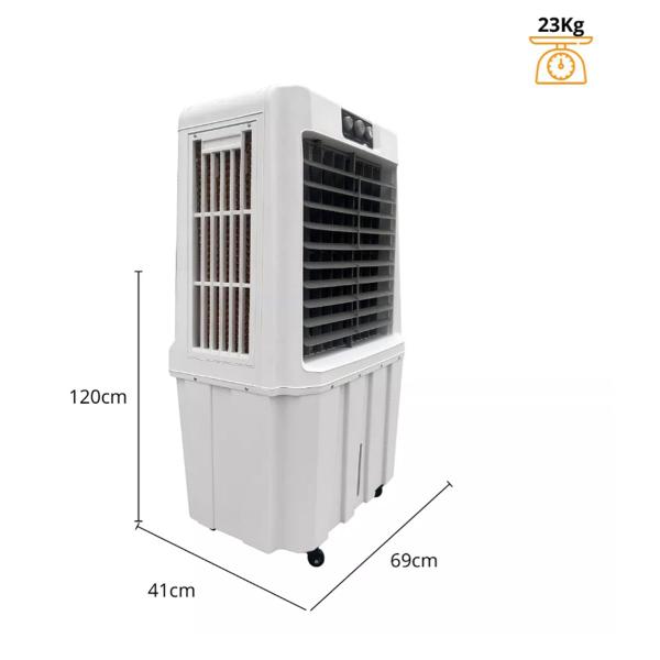 Imagem de Climatizador Ar Frio Portátil Evaporativo 130 L Umidificador Industrial Branco 110V Amvox Acl 130