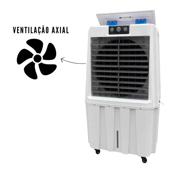 Imagem de Climatizador Ar Frio Portátil Evaporativo 130 L Umidificador Industrial Branco Amvox Acl 130