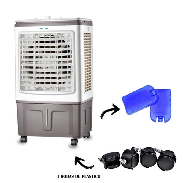 Imagem de Climatizador de Ar Evaporativo Zlx-30 30litros 100w 4 Funções Branco Zellox