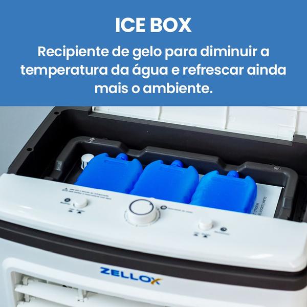 Climatizador Evaporativo de Ar Frio Zellox Portátil 30 litros 4 em
