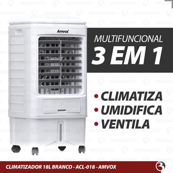 Imagem de Climatizador Ventilador Umidificador Ar Portatil 18L Amvox